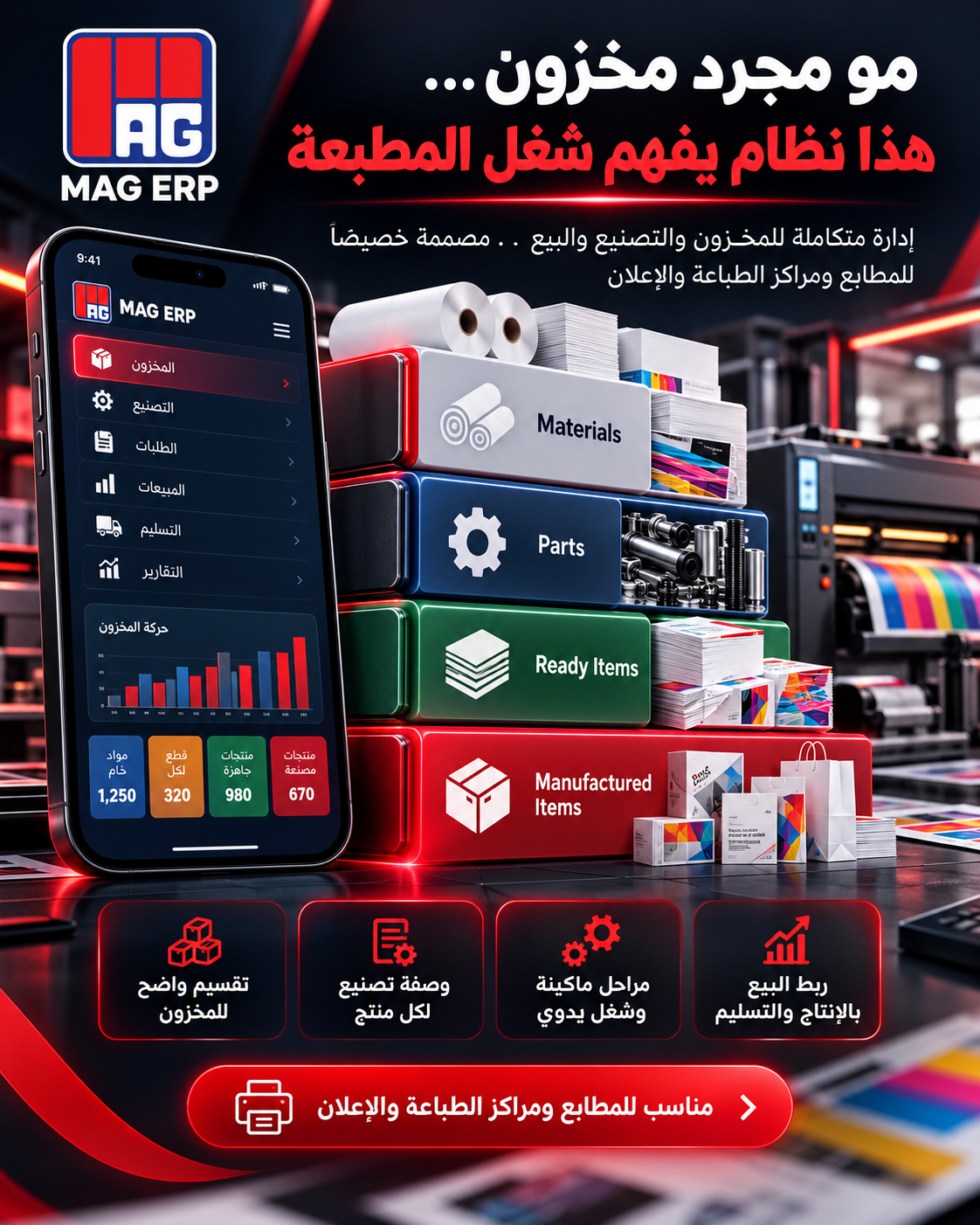 MAG inventory and manufacturing